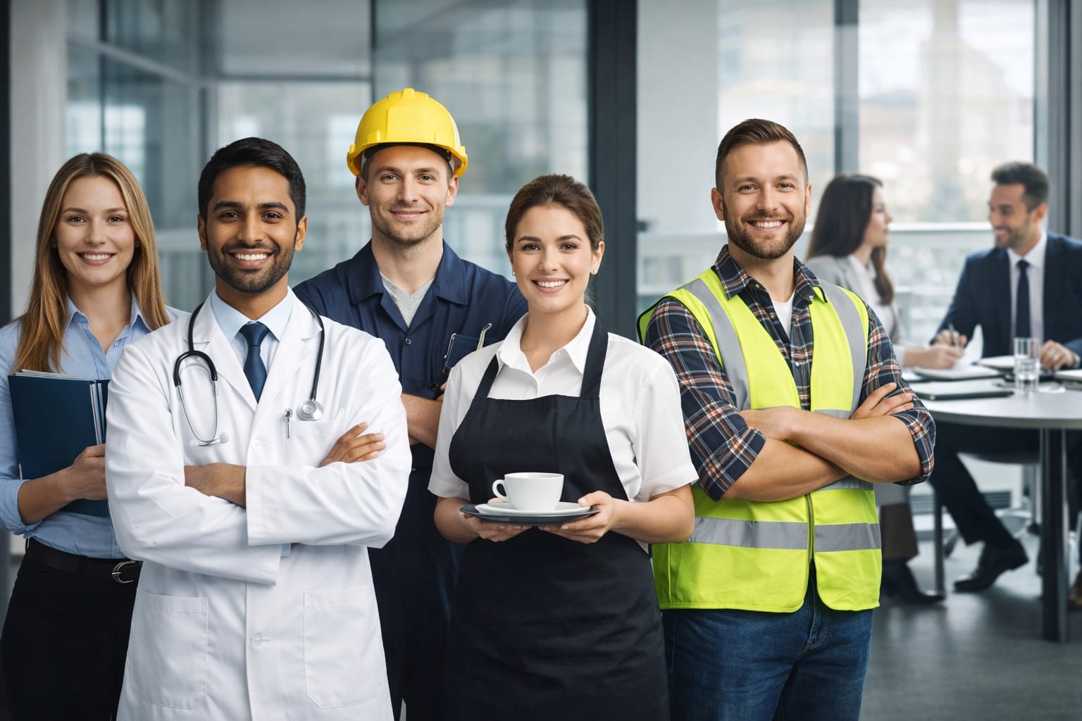 Diverse professionals
